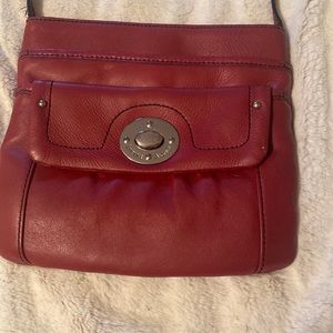 Etienne Aigner red leather crossbody